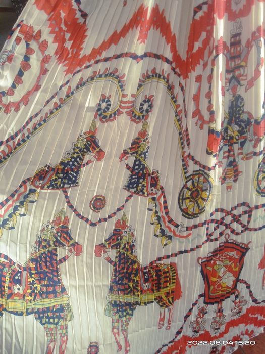 Юбка в пол (бежевая с узором)