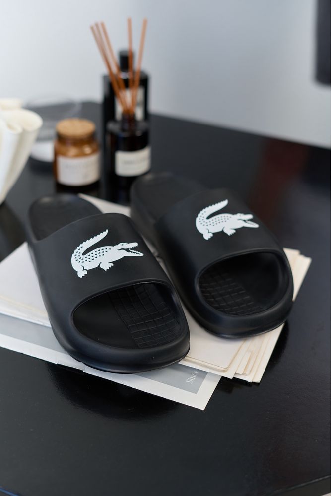 Оригінал! Lacoste тапки капці чорні чоловічі
