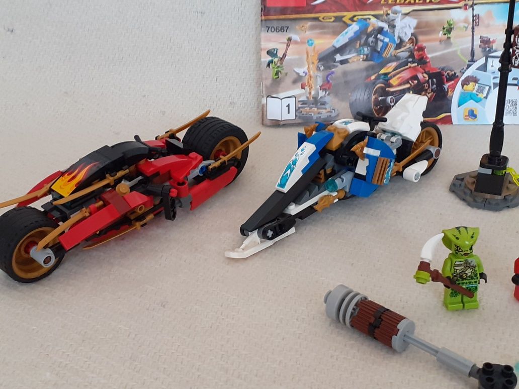 Lego Ninjago 70667 - Motocykl Kaia i skuter Zanea