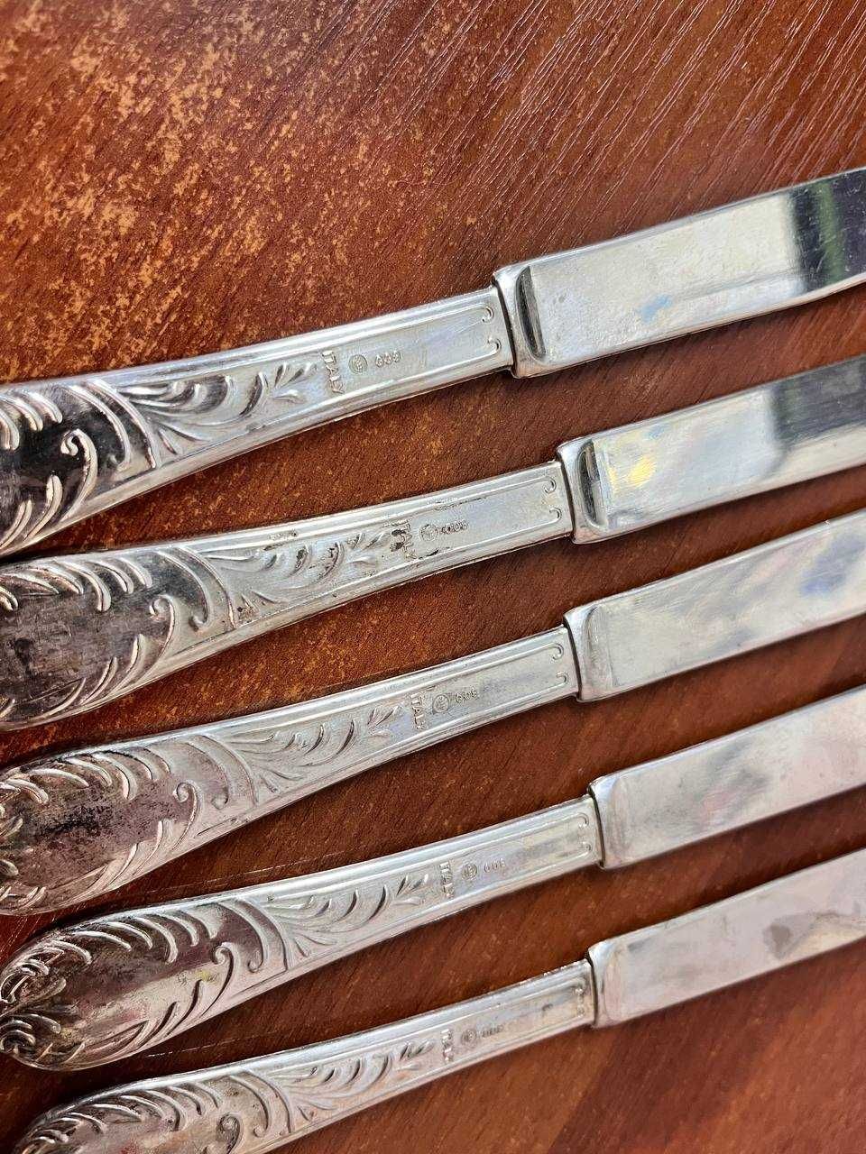 Ножи набор мельхиор серебрение 800 Італія 60-х годов