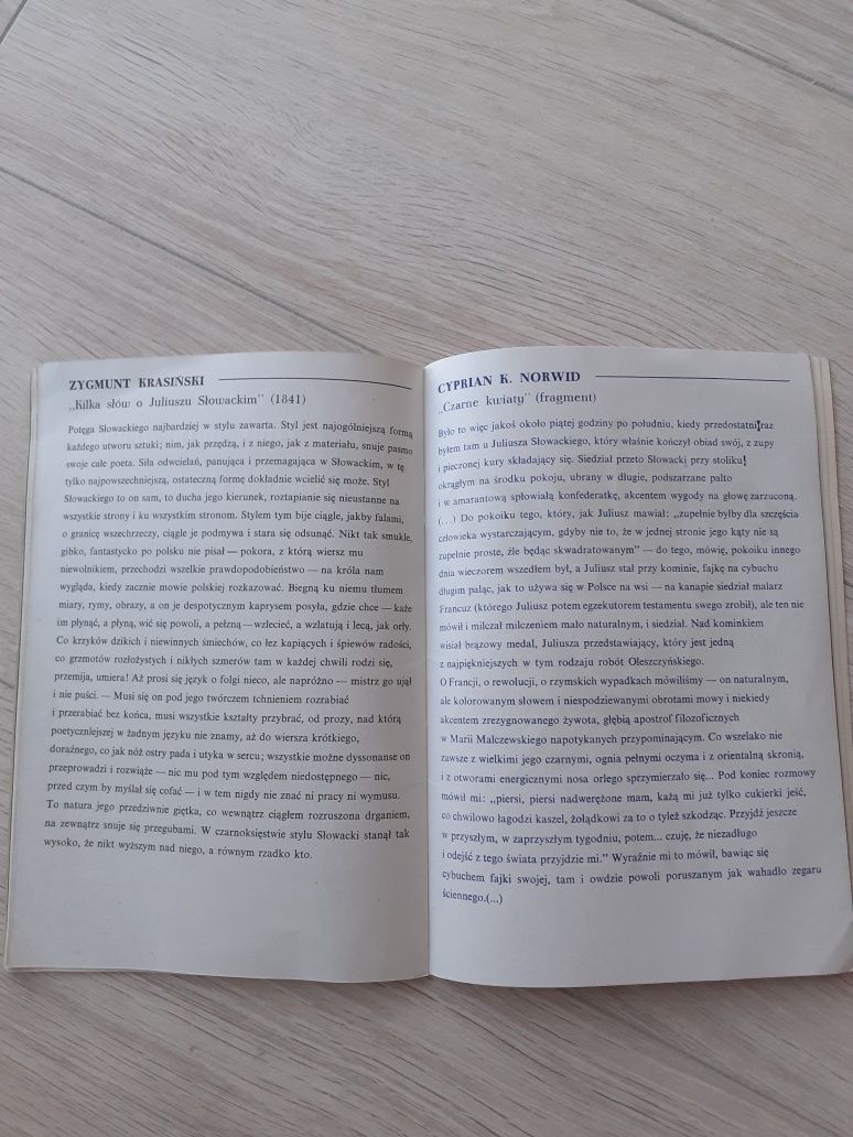 Teatr Ateneum Program teatralny Fantazy Juliusz Słowacki