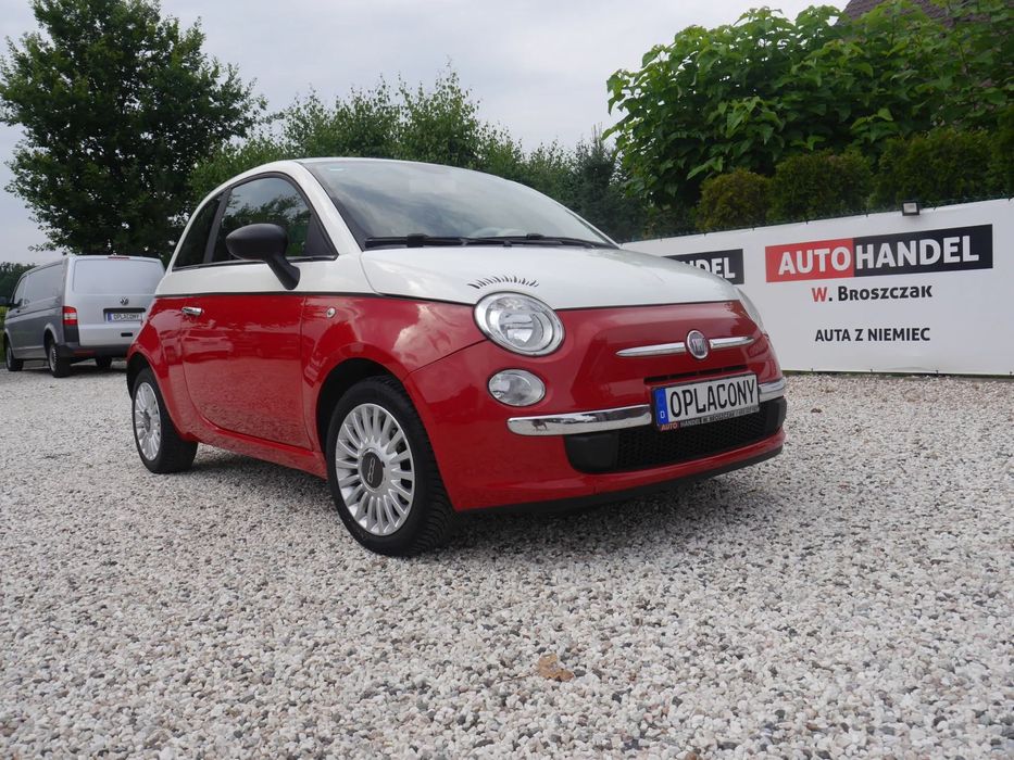 Fiat 500 1.2 b 69 km NISKI przebieg SERWIS nowe SPRZĘGŁO opłacony!