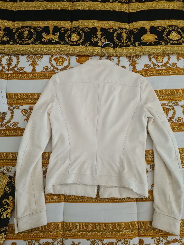 Casaco Versace Collection Original em Pele branco