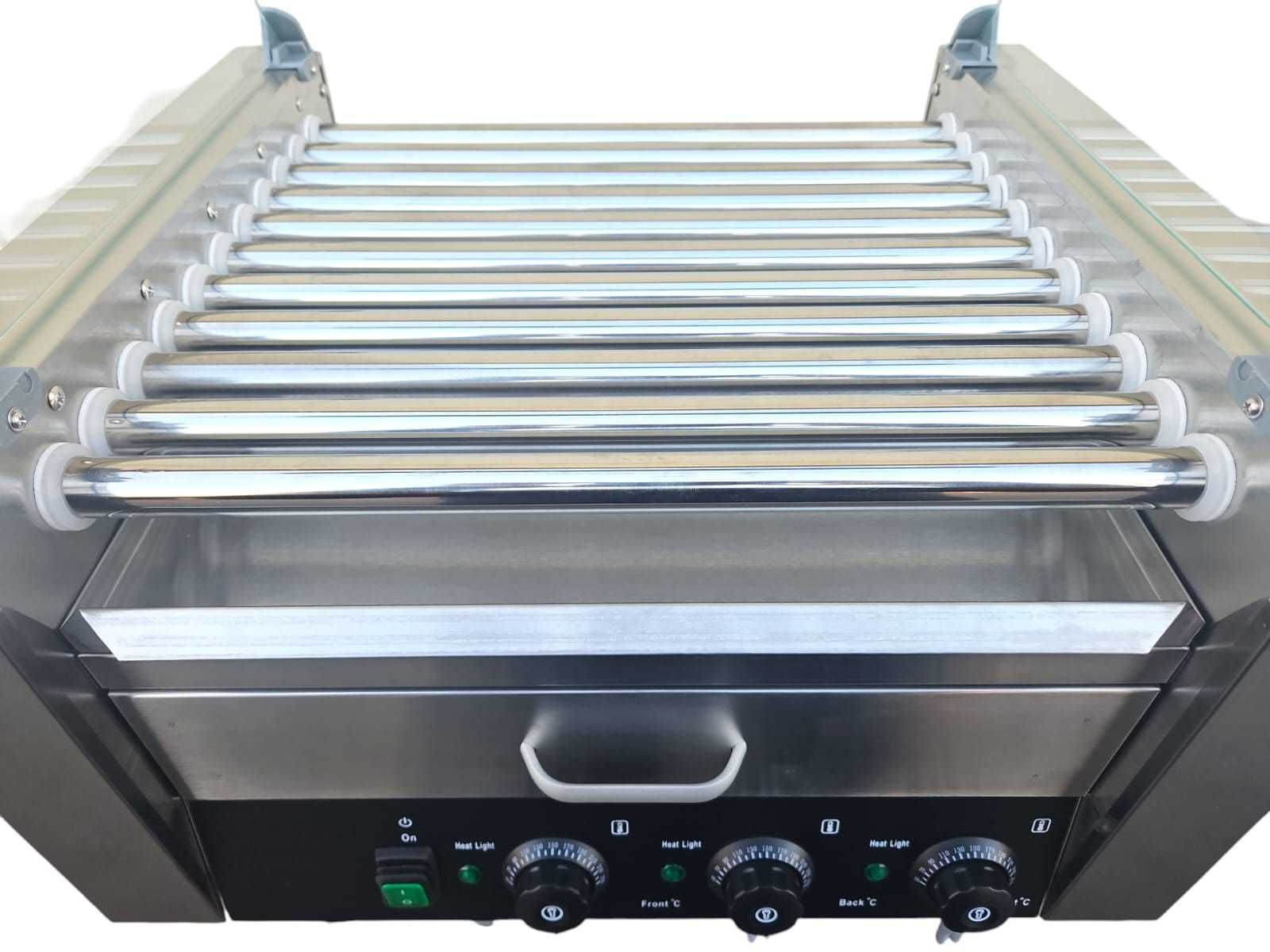 Grill 11 rolkowy podgrzewacz opiekacz do parówek hot dog kiełbasa