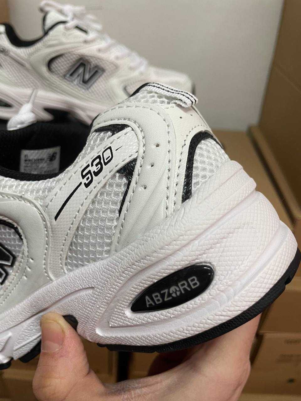 Кроссовки New Balance 530 white black / Нью Беленс 530 белые 37 38 39