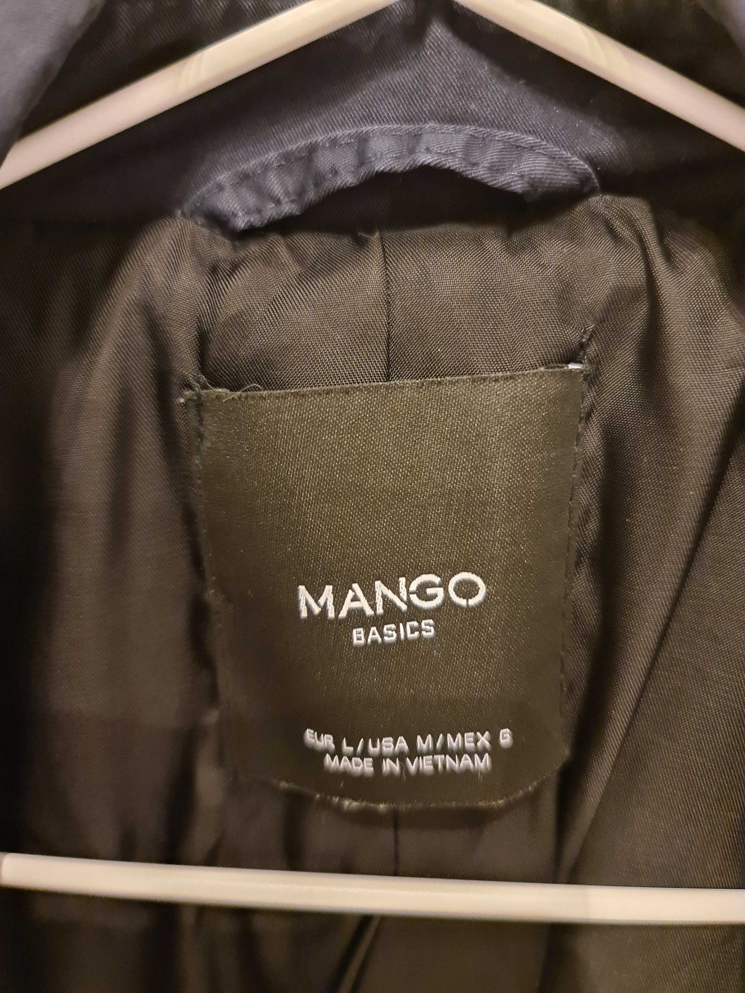 granatowy trencz Mango r. L