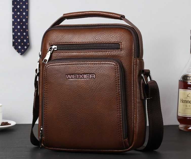 сумка мужской нагрудный для айпада планшета с USB выходом ПУ кожа