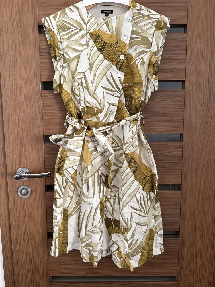 Lniana sukienka Massimo Dutti rozmiar 36, S