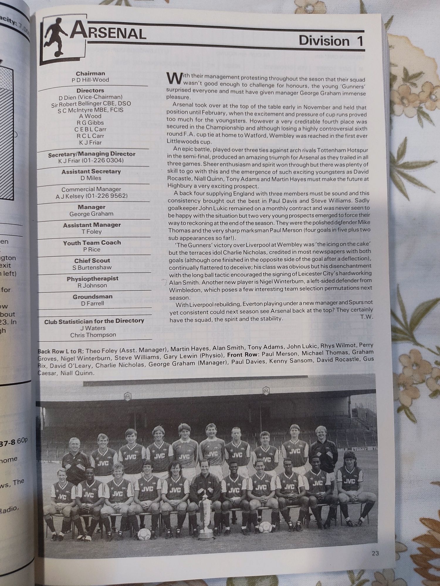 Livro The Football League Club Directory 1988