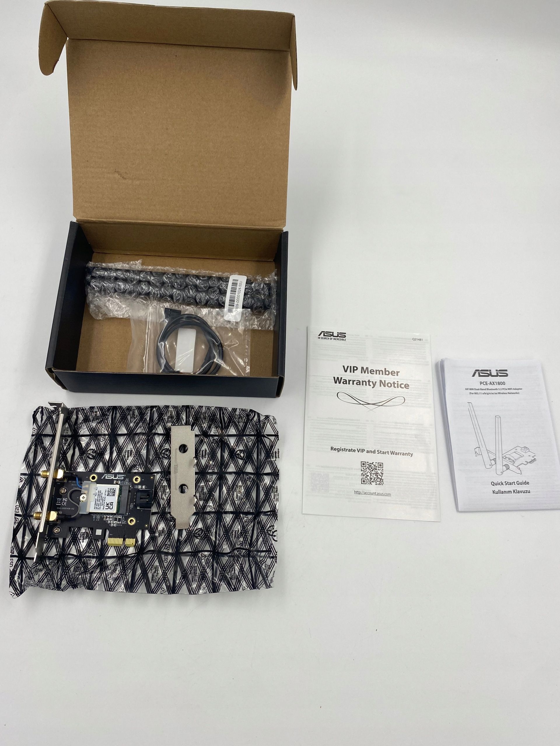 outlet karta sieciowa pce-ax1800 wifi ax pci-e 1800mb/s wi-fi 6 bt