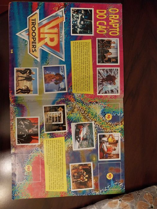 Caderneta Saban’s VR Troopers, Panini, antiga, vintage