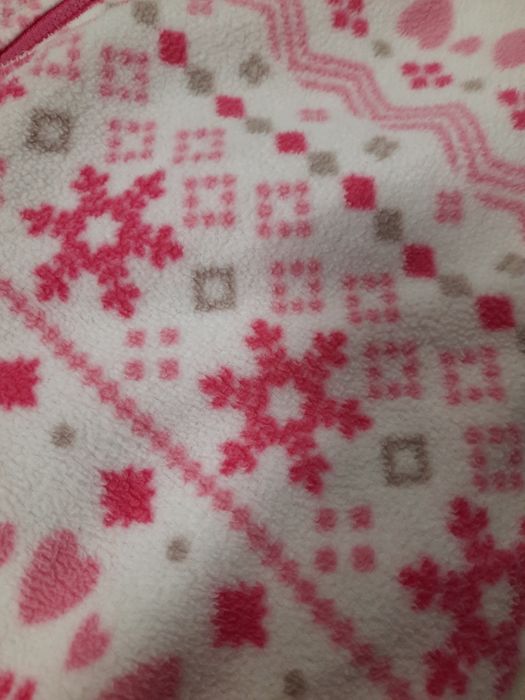 Флісовий теплий кігурумі з зимовим принтом для дівчаток