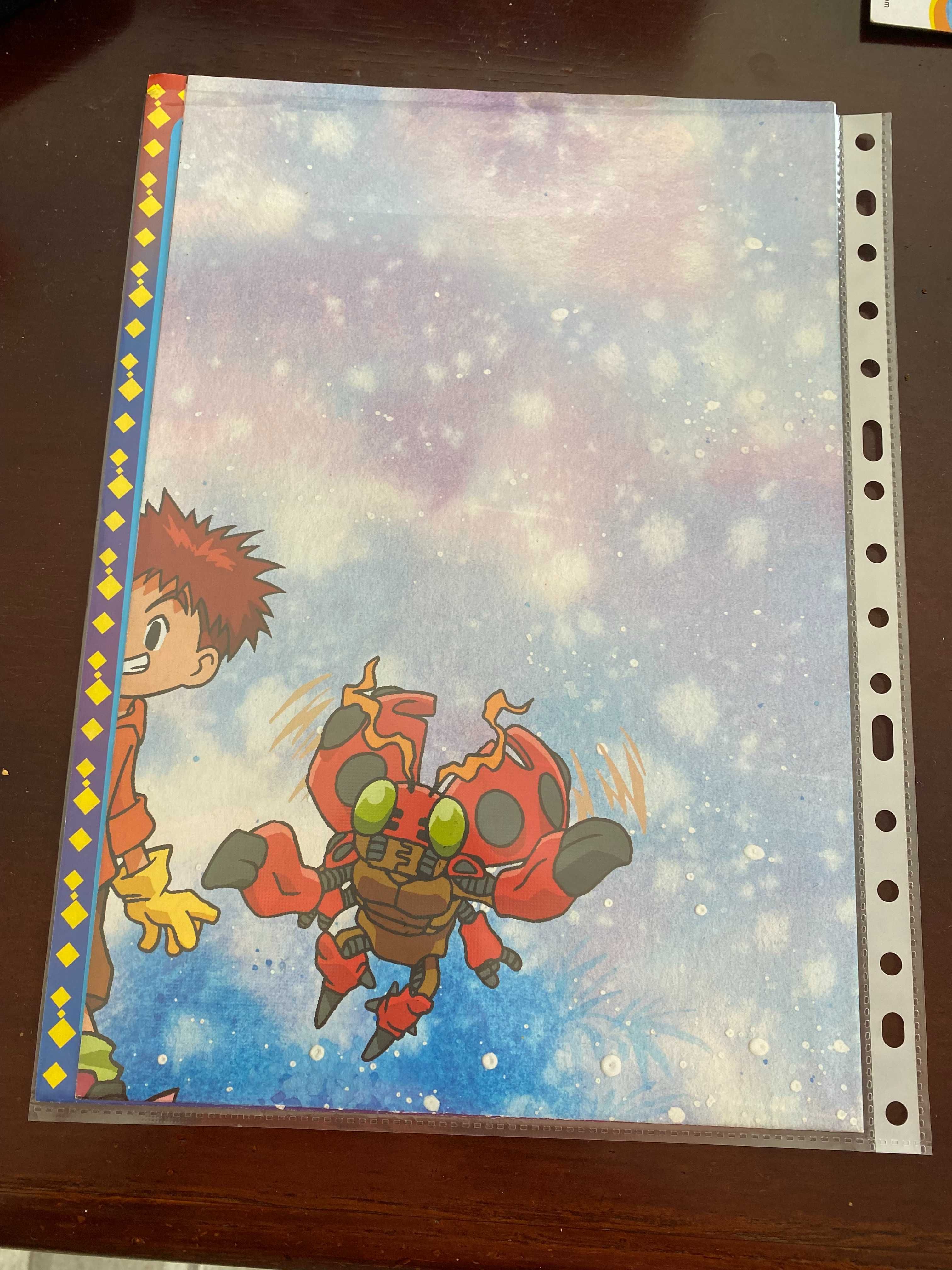 Caderneta Cromos-Poster-Digimon- Bollycao-50-Cromos-Por Colar-Panrico