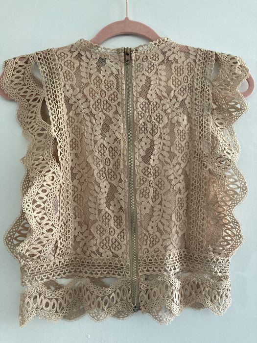 Blusa renda cor damasco