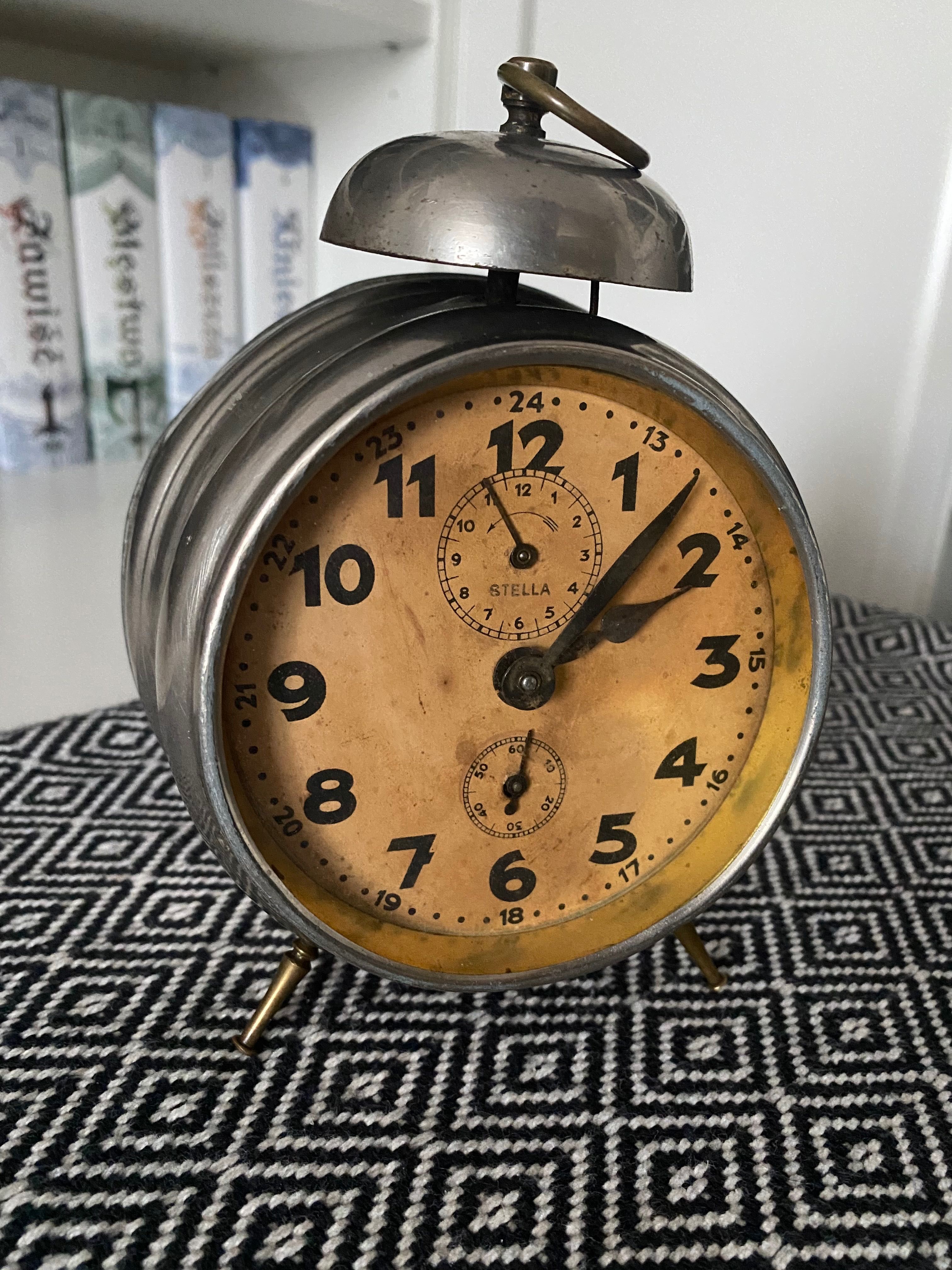 Przedwojenny zegar budzik Junghans Stella Vintage