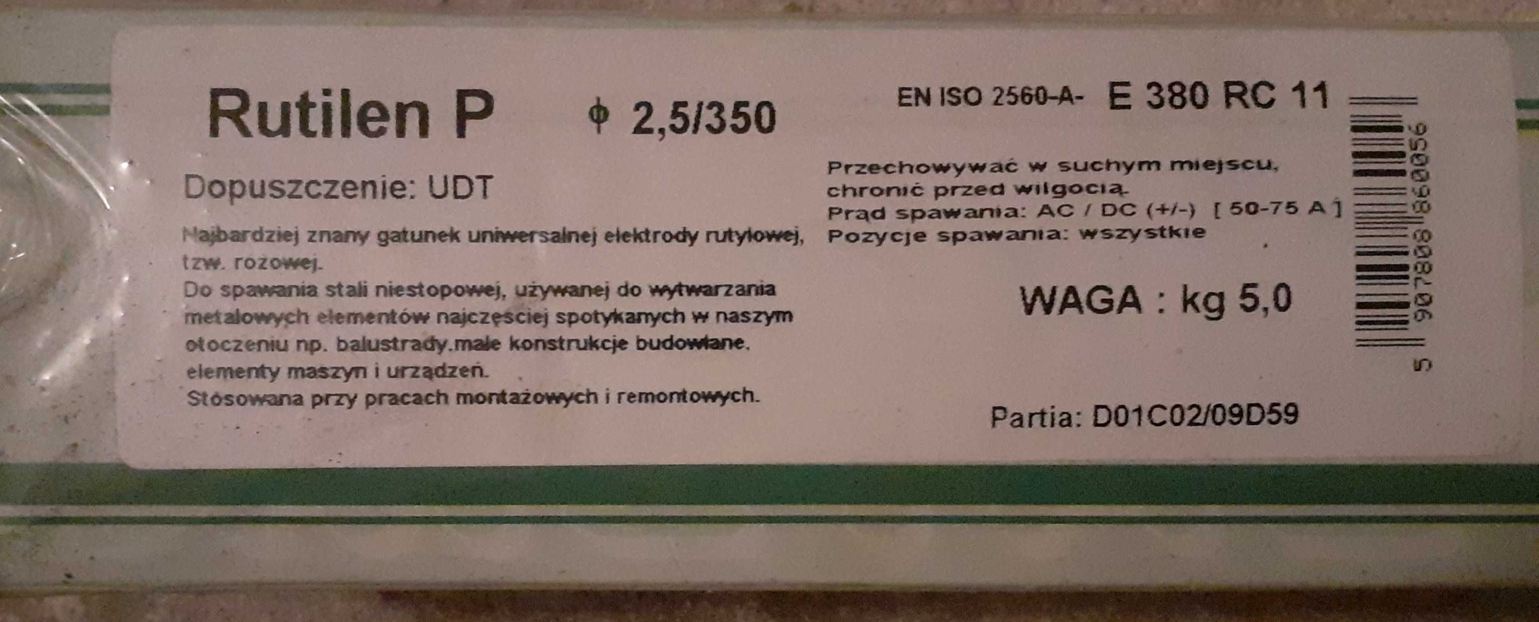 Elektrody spawalnicze Metalweld Baildon - bardzo duża ilość
