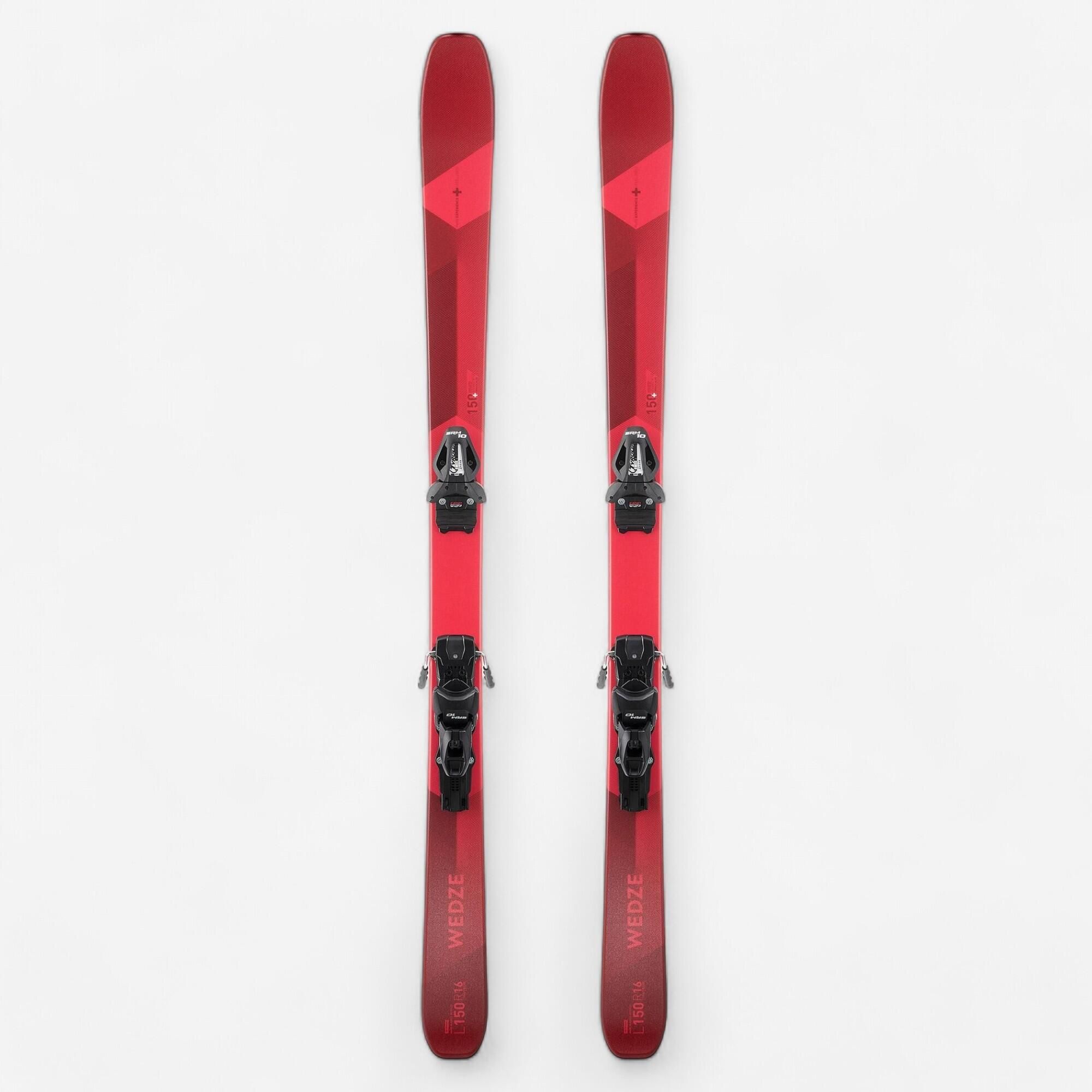 SKIS DE PISTA HOMEM COM FIXAÇÃO - CROSS 150+ - VERMELHO E