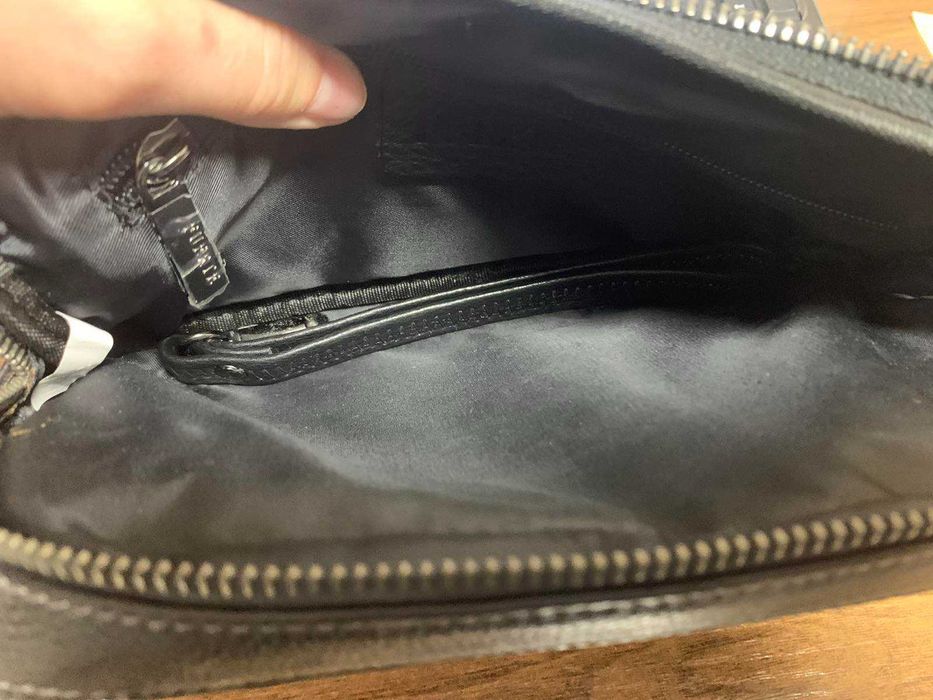 Барсетка/ клатч мужской черный кожаный