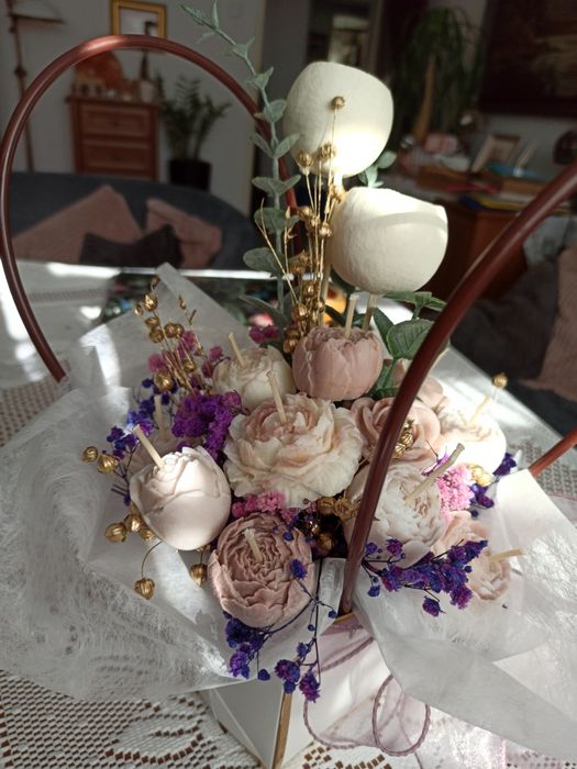 Flower box świece sojowe bukiet