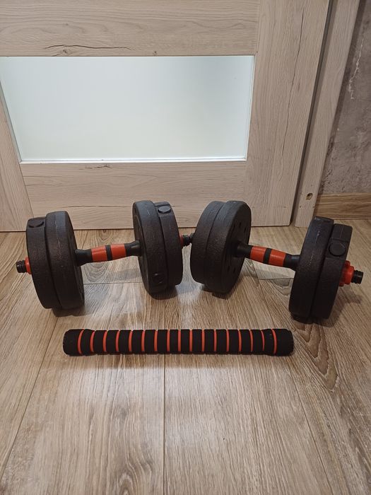Regulowane hantle domowe 2 w 1 – pojedyncze lub sztanga