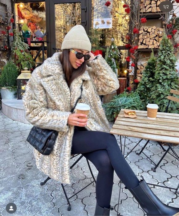 Теплейшая шубка в леопардовом принте