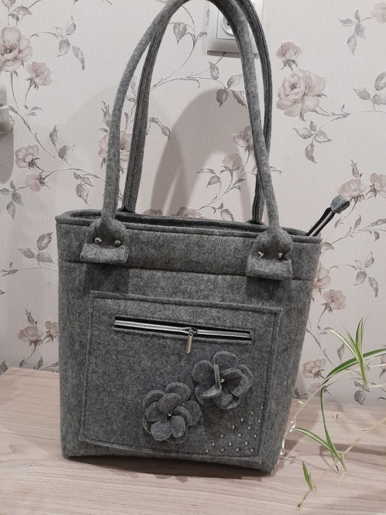 Torebka  shopperka z filcu filcowa A4