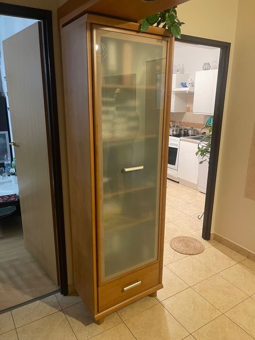 Witryna z solidnej płyty z matowym szkłem (do negocjacji)