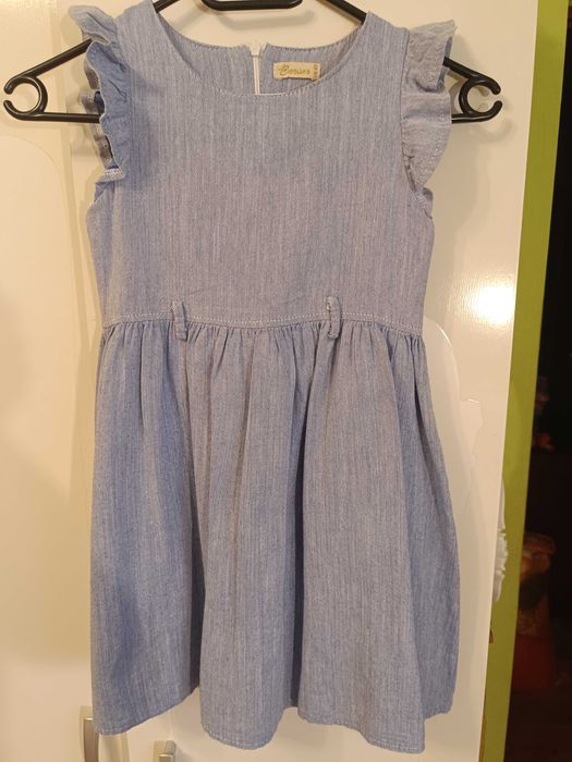Sukienka niebieska dla dziewczynki 128