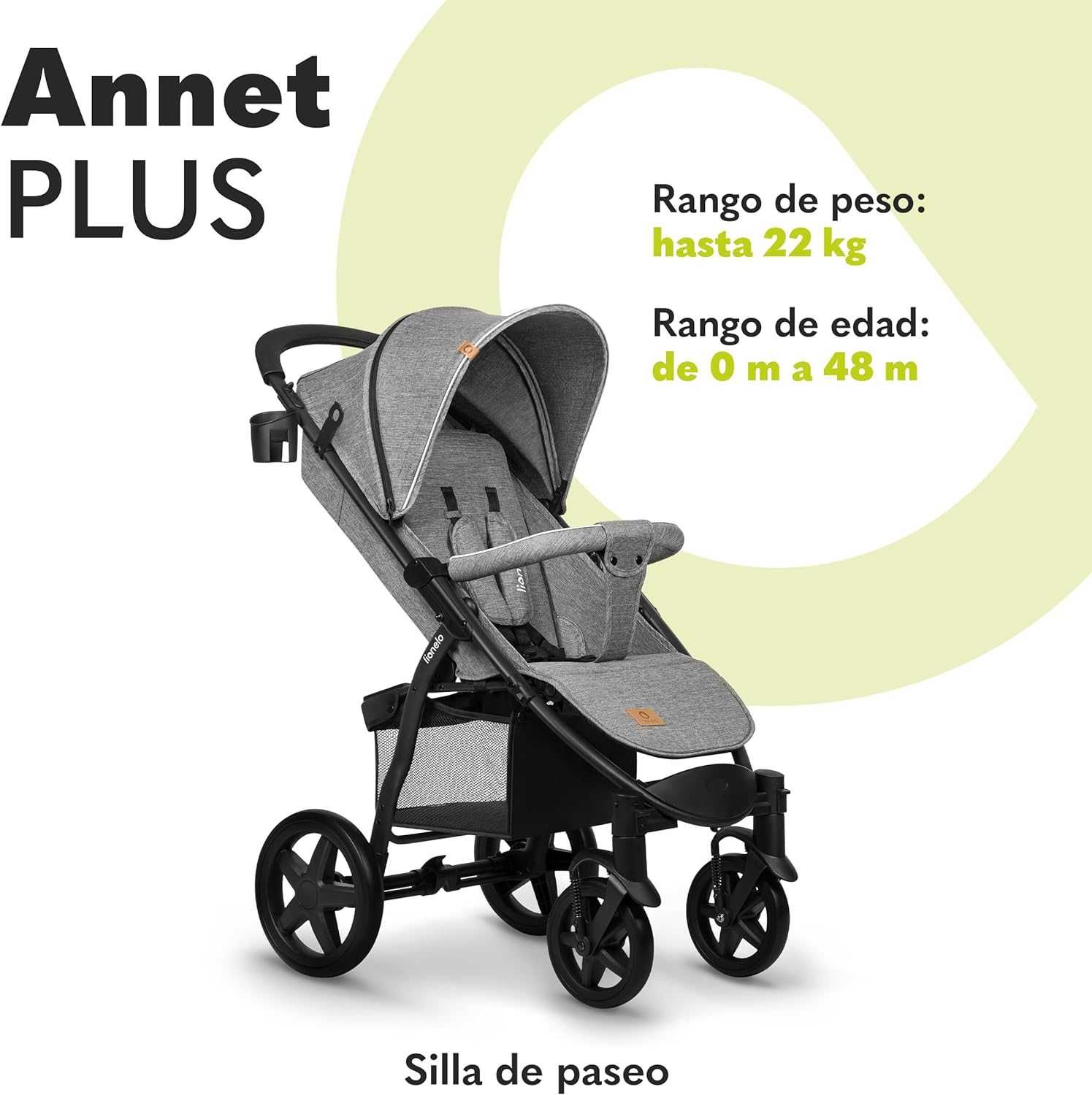 Carrinho de criança LIONELO para crianças até 22 kg 0-48 m