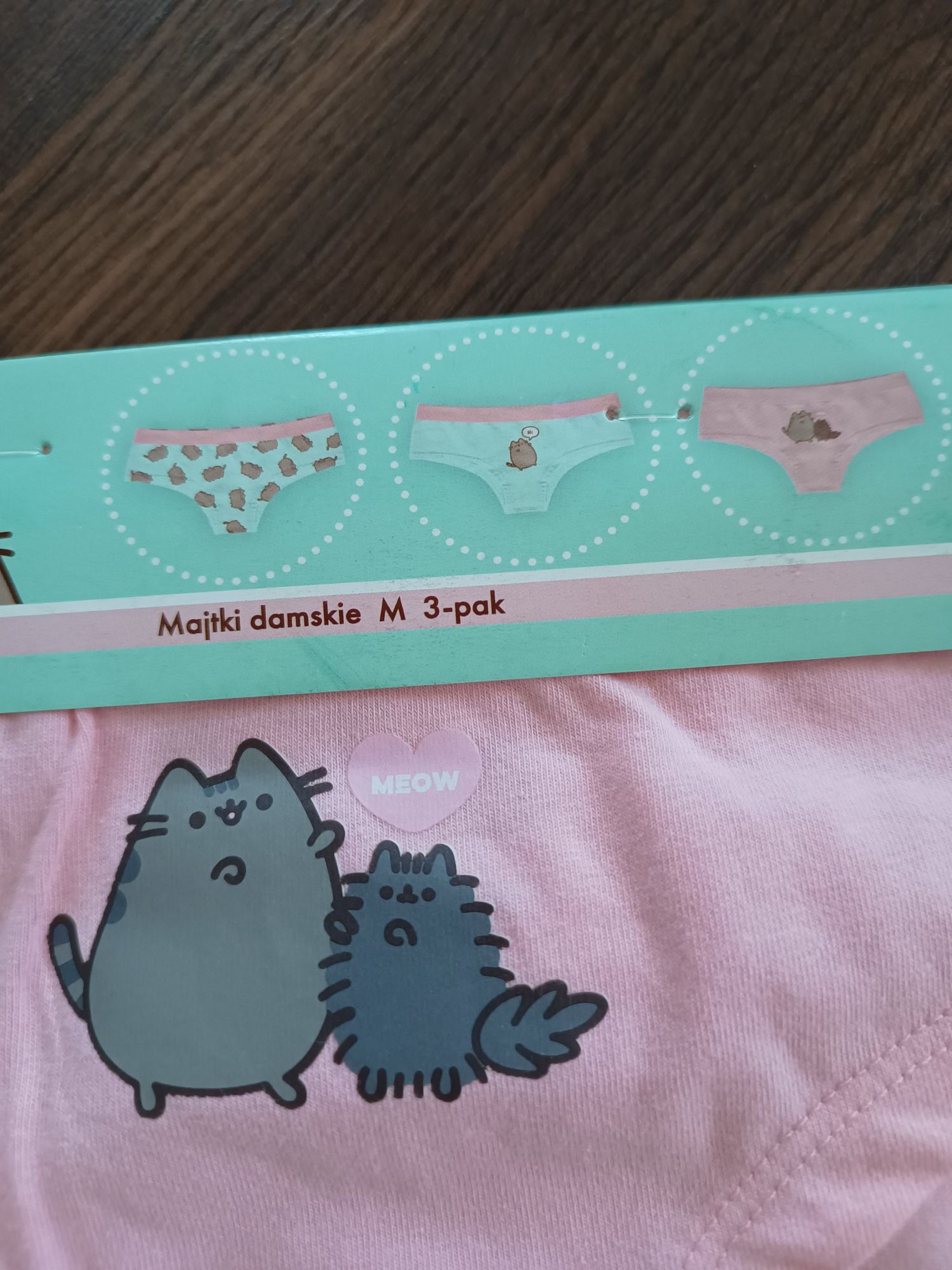 Pusheen majtki damskie M 3 pary