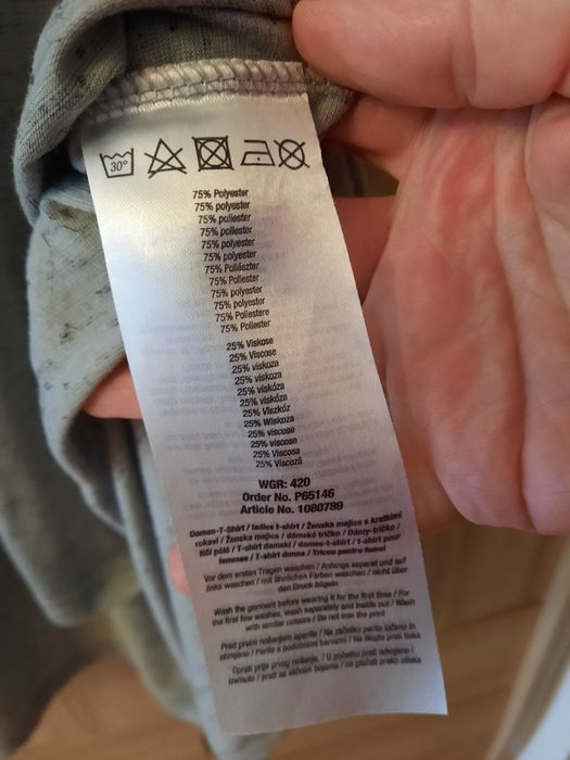 Rozm.58 szara tunika z napisem