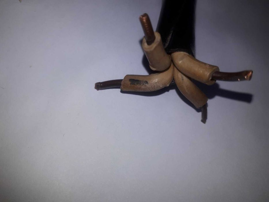 Кабель мідний новий 4 жильний високої напруги 4*20мм