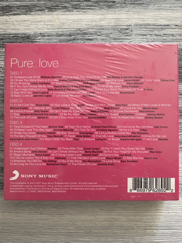 Zestaw 4 płyty CD Pure Love prezent ślubny