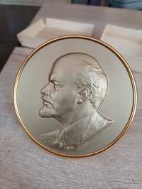 Płaskorzeźba Lenin średnica 10cm