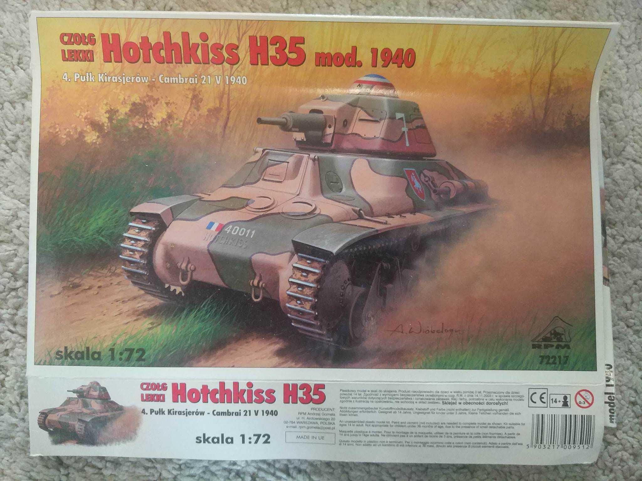 RPM 72217 Light Tank Hotchkiss H35 (model 1940)