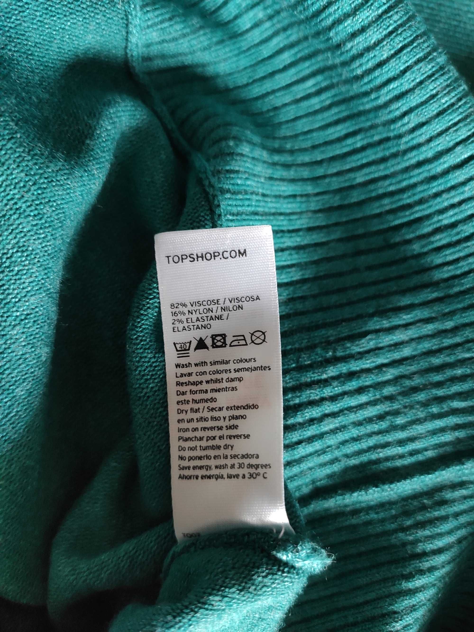 Bluzka sweter z wiskozy nietoperzowy kształt Topshop rozmiar 36