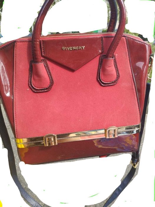 Срочно ! Замшевая сумка Givanchy с лаковыми вставками