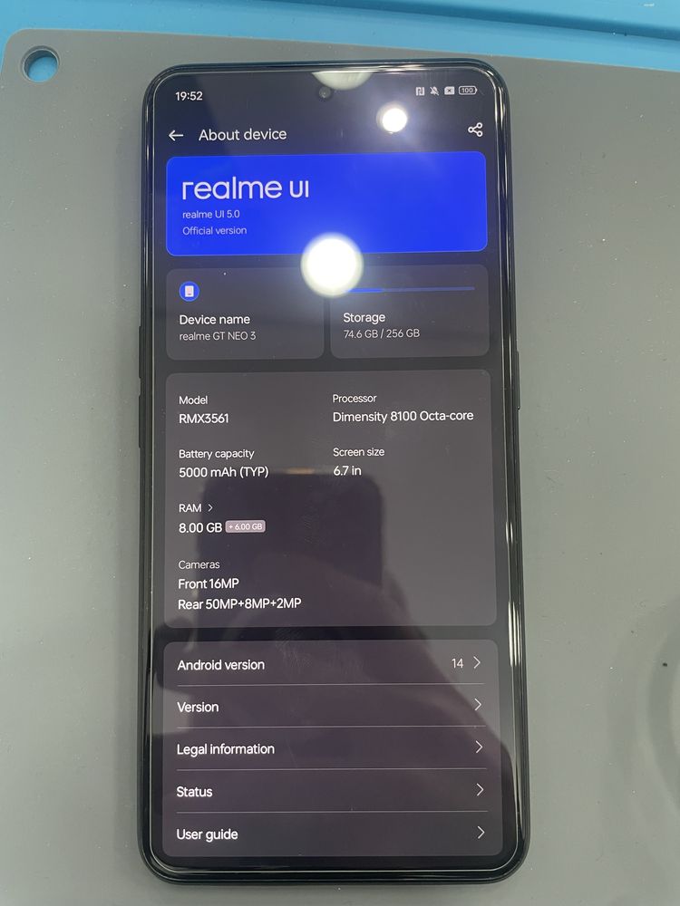 Realme GT Neo 3 256GB Branco 80W