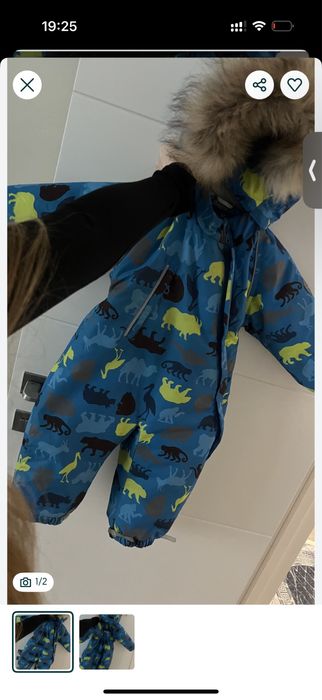 Зимовий якісний тепли комбінезон 74р