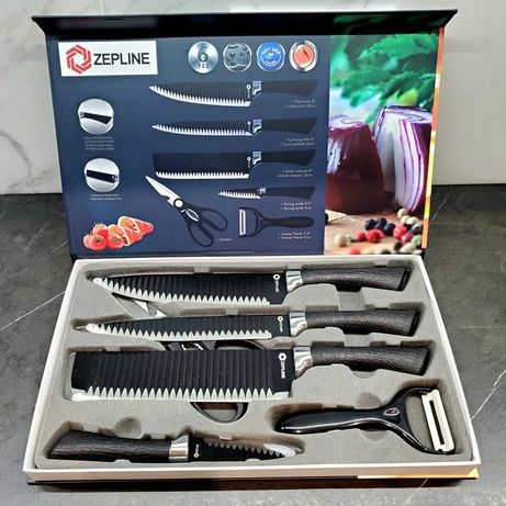 Набор кухонных ножей из нержавеющей стали Zepline ZP-035 6 предметов