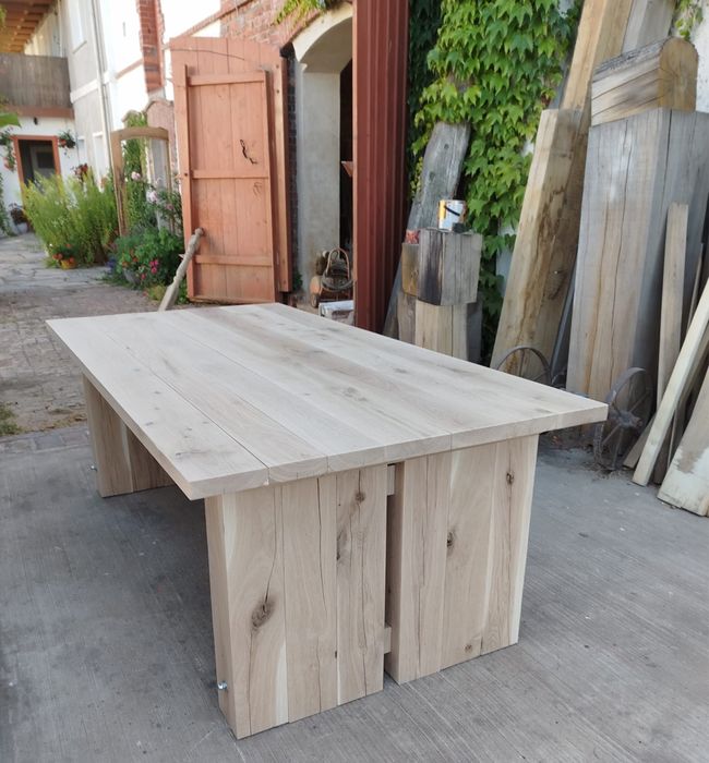 Stół debowy loft ogród