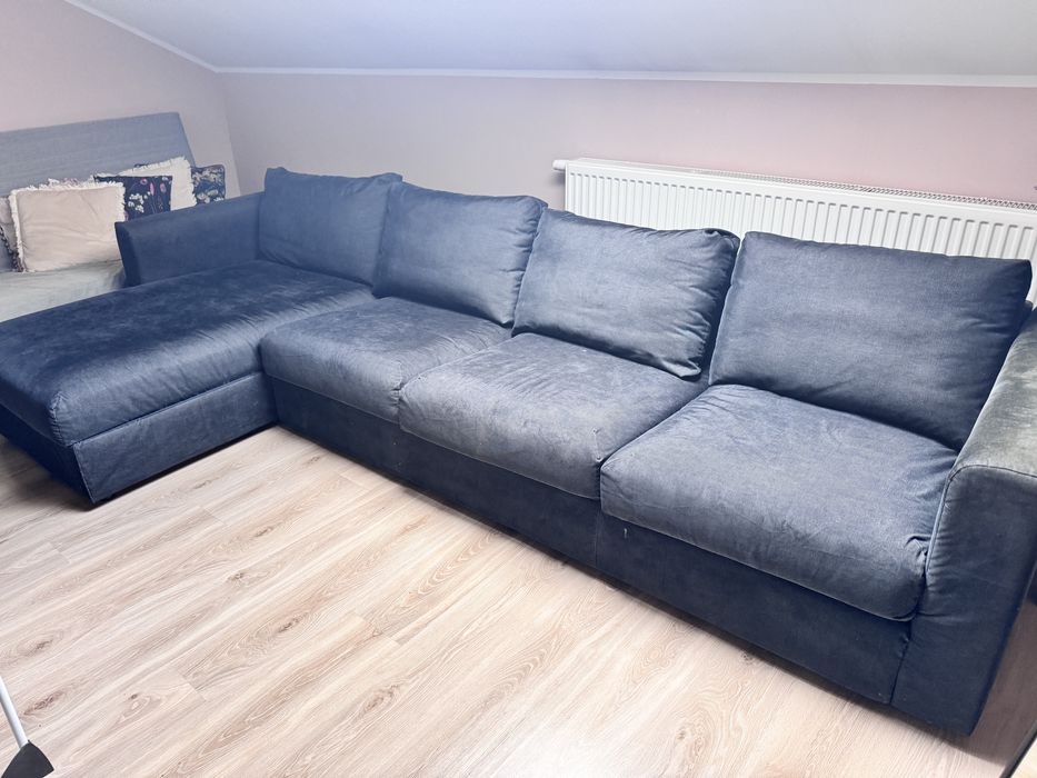 Kanapa vimle ikea 4 osobowa z szezlongiem narożnik pokrycie x2