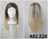 Harley Quinn Joker 2 Peruka blond z brązowym odrostem bez grzywki wig