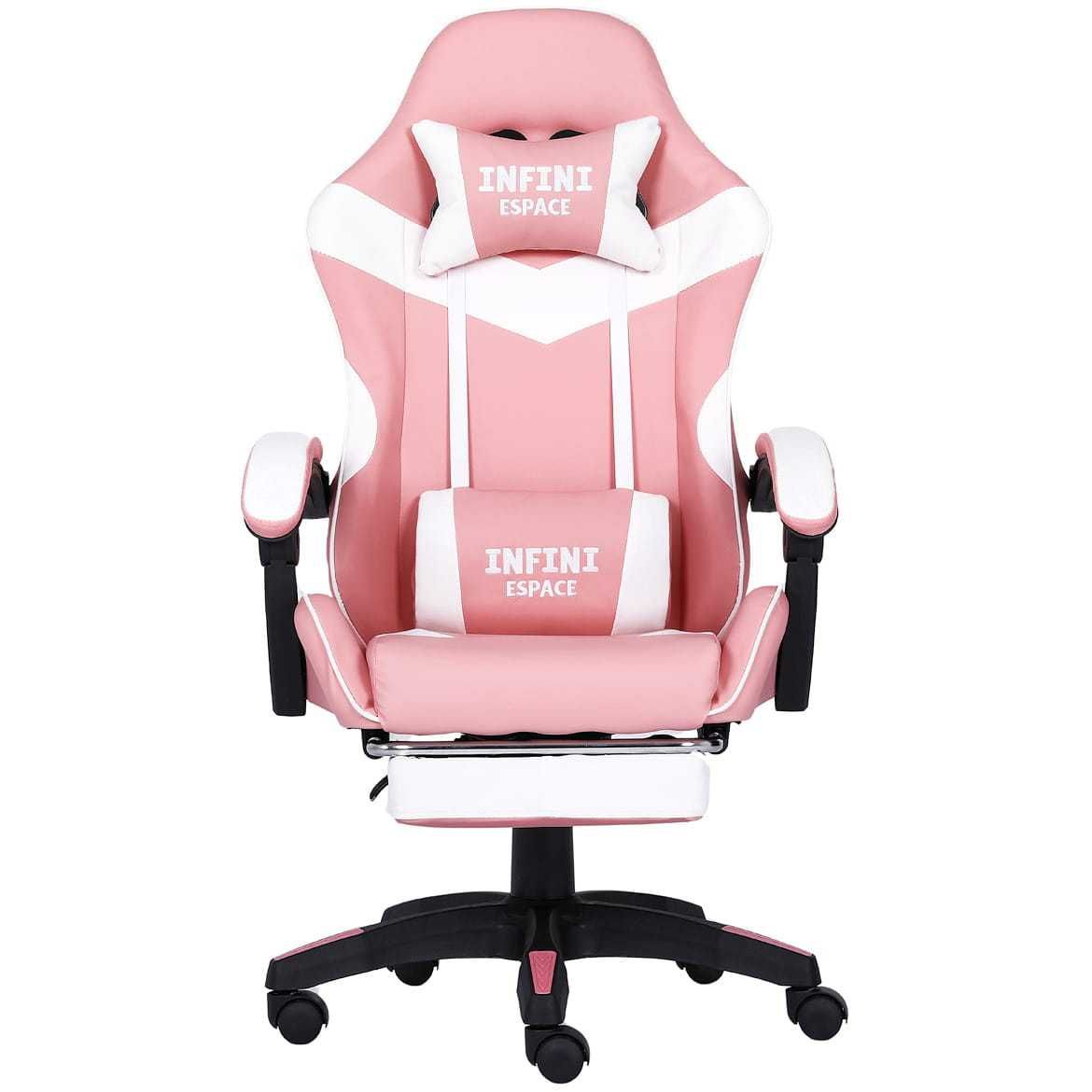 Fotel Gamingowy z podnóżkiem INFINI ESPACE Pink