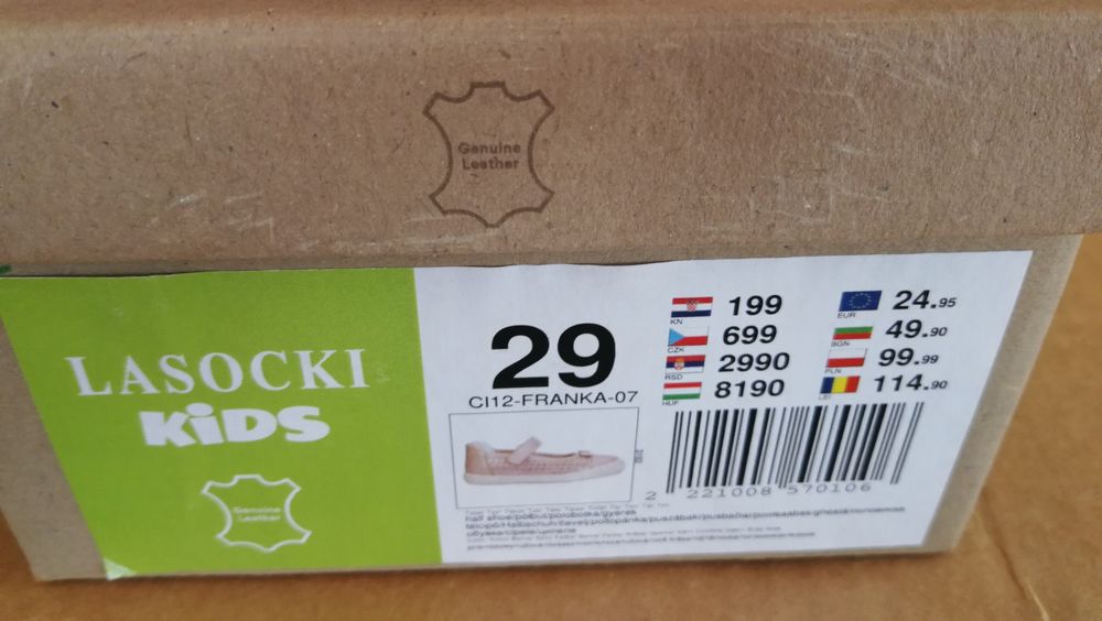 Buty, czółenka, baleriny Lasocki rozm 29
