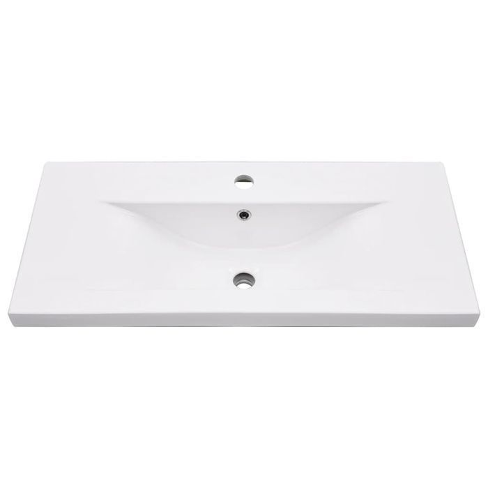 vidaXL Stelaż łazienkowy z wbudowaną umywalką, biały, żelazo