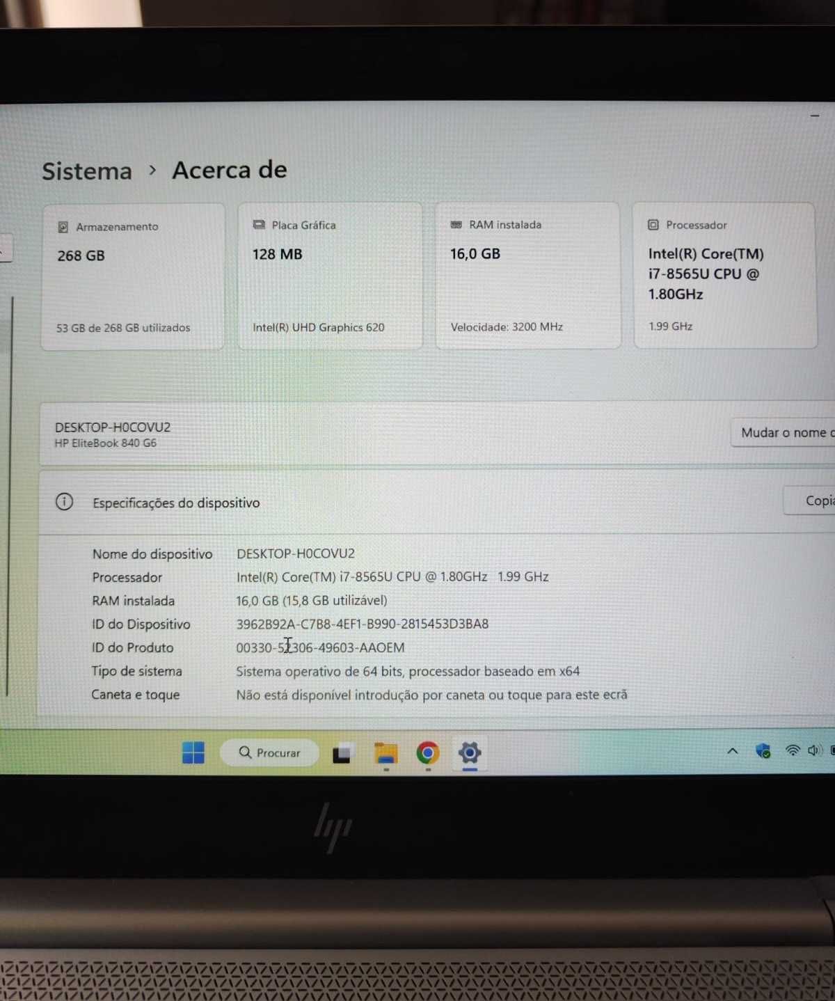 HP Elitebook 840 G6 I7 8565u