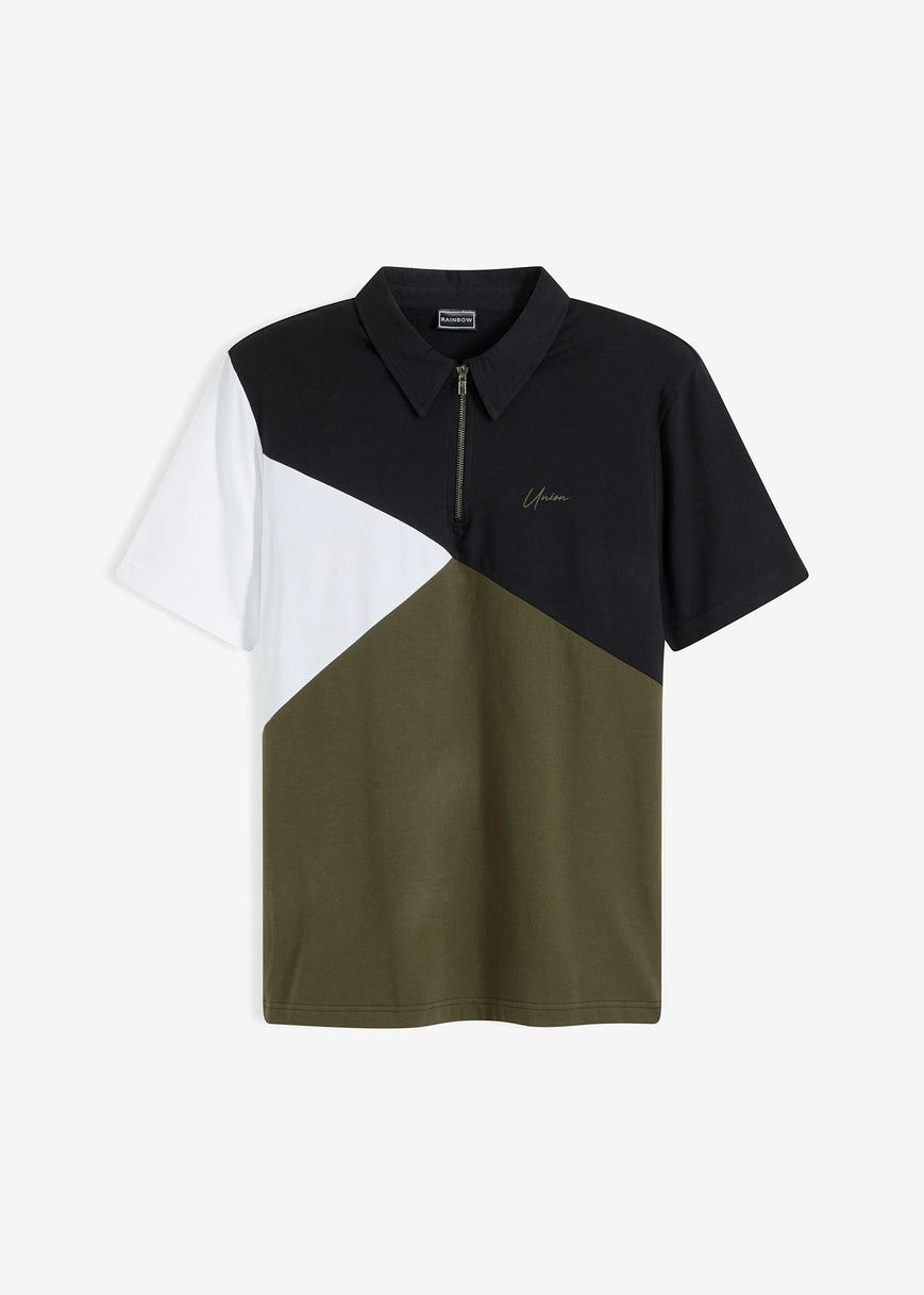 B.P.C koszulka męska polo kolorowa z zamkiem 3XL.