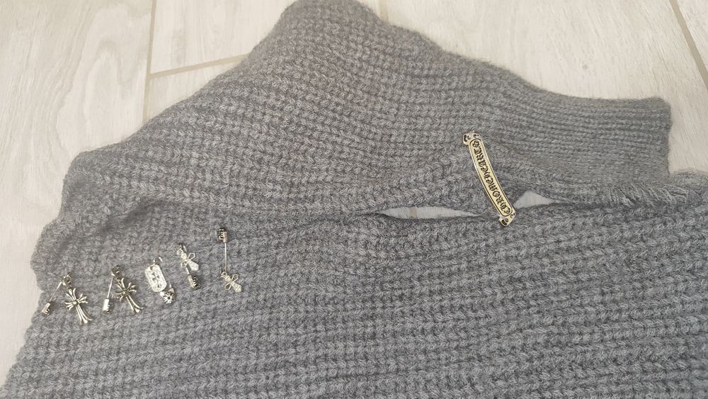 Платье туника крупная вязка кресты декор