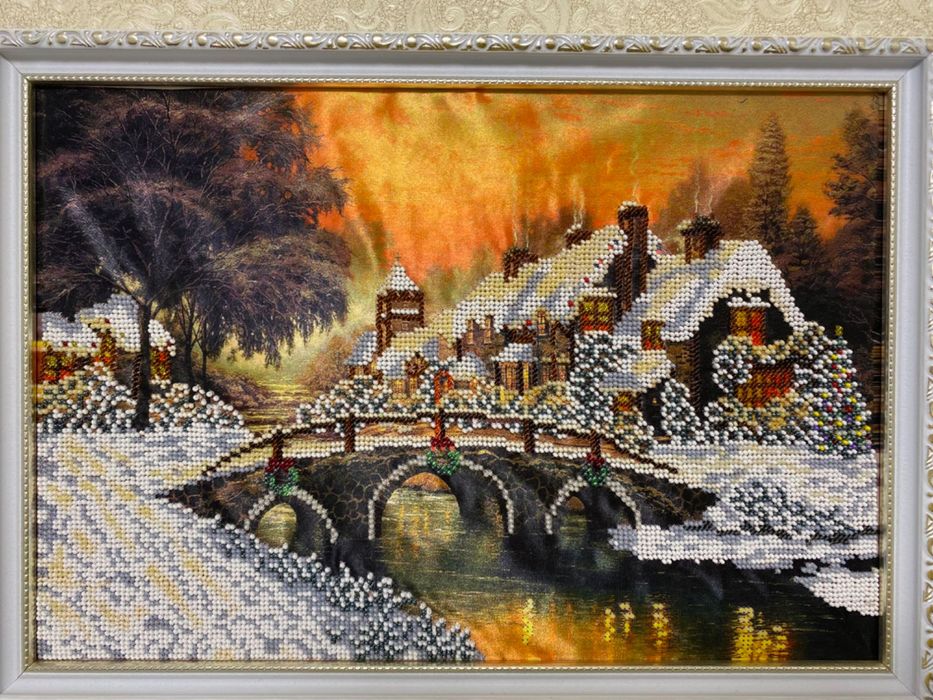 Продам картину бисером «Зима»